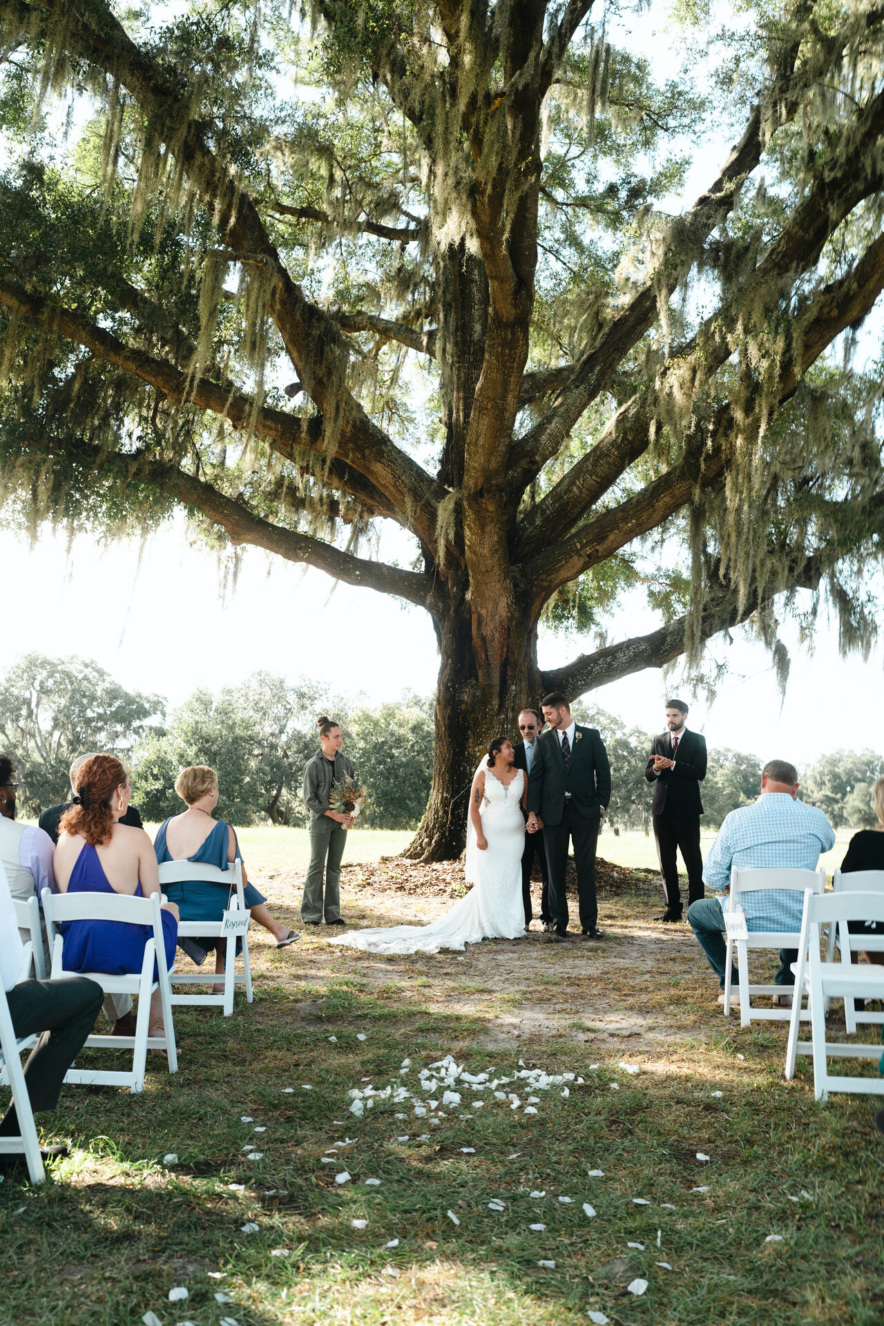 Wedding photographer Florida — outdoor ceremony under live oak