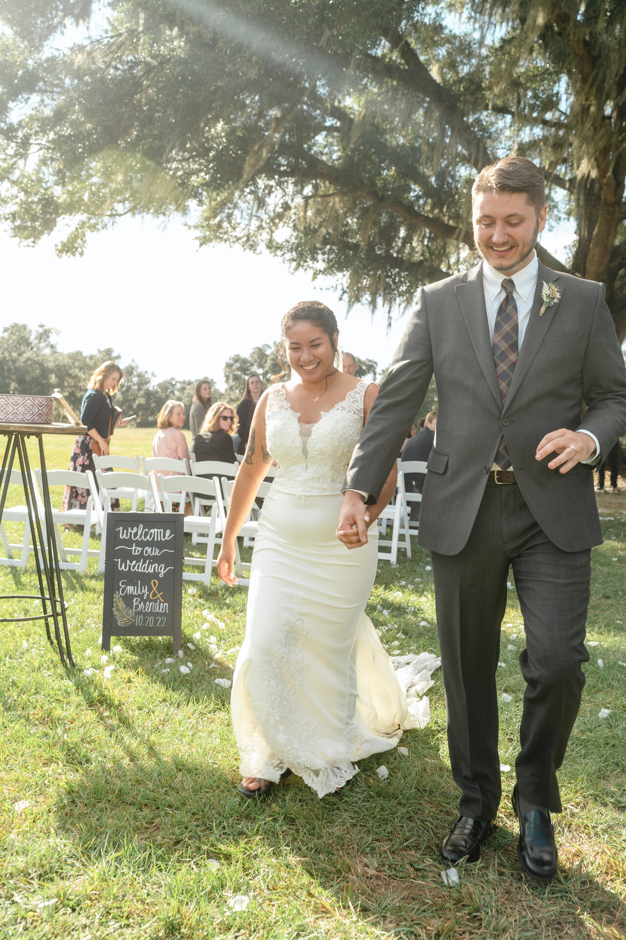 Orlando wedding photographer — golden hour recessional